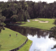 The par-3 16th hole plays over one of many canals that run through the Lake Buena Vista Golf Course. 