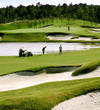 It's tempting to go for the par-5 16th hole in two shots at Disney's Osprey Ridge golf course. 