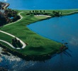 No. 15 at Falcon's Fire Golf Club requires a very accurate tee shot to a green guarded by water right and front, and a bunker behind.