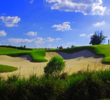 To get an idea of how big the bunkers are at Bella Collina, just look at how small the golfers appear.