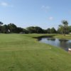 A view of a green with water coming into play at Dubsdread Golf Course