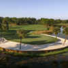 The island green from no. 16 at Mission Inn's El Campeon is protected on all sides by sand