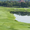 A view from tee of the 9th green at Orange County National - Panther Lake Course