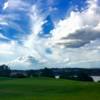 View of the 18th hole from the Ridge Course at Kings Ridge Golf Club.