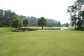 Water come into play on several holes at Baytree Golf Course