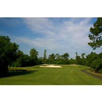 Lake Buena Vista Golf Course's second hole is a par 3 with a slightly elevated green.