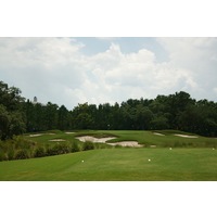 The par-3 fourth hole at Grande Pines Golf Club plays 179 yards from the back tees. 