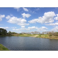 The fourth hole on Orange County National's Panther Lake Course is a par 3 over water.